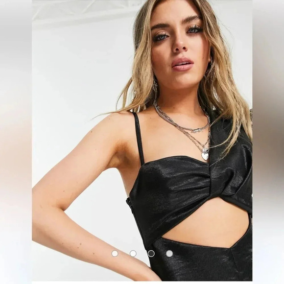 Top Shop one shoulder romper in black NWT size 2 womens - Picture 8 of 12